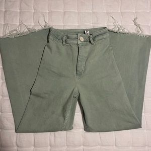 ZARA MARINE STRAIGHT JEANS size 0 in green